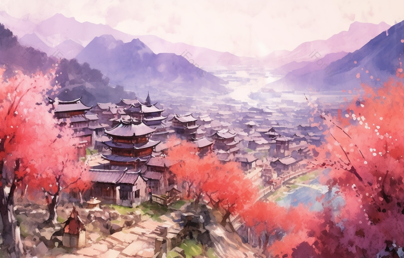 江南的春天水墨画,插画/手绘图,插画/手绘图库,插画/手绘图下载,插画/手绘